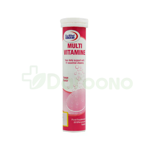 multi vitamin effervescent tablet eurhovital قرص جوشان مولتی ویتامین یوروویتال