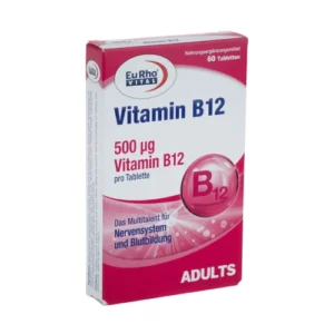 قرص ویتامین b12 یوروویتال بسته 60 عددی