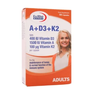 قرص ویتامین آ و د3 و کا2 یوروویتال بسته 60 عددی