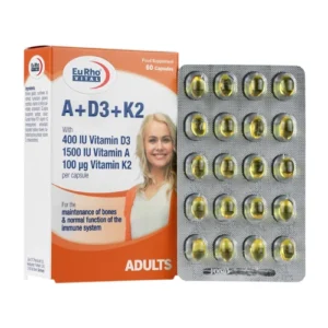 کپسول ویتامین آ و د3 و کا2 یوروویتال بسته 60 عددی