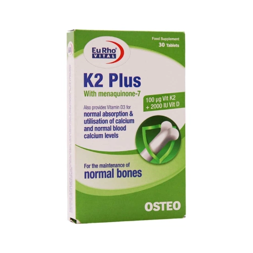 vitamin k2plus eurhovital قرص ویتامین کا 2 پلاس یوروویتال 30 عددی