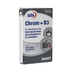قرص کروم و ویتامین b3 یوروویتال بسته 60 عددی