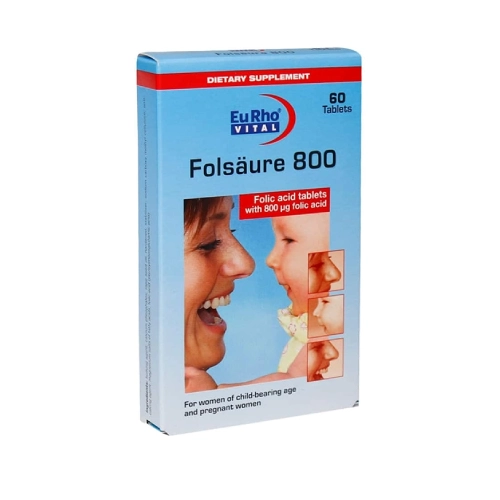 folsaure_800_eurhovital کپسول فولیک اسید 800 یوروویتال برای مردان