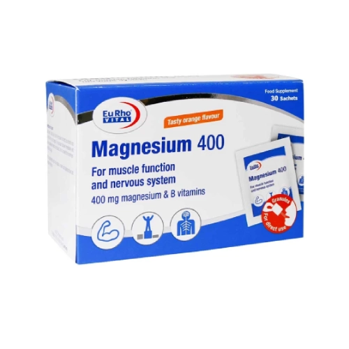 magnesium_400_eurhovital ساشه منیزیم 400 یوروویتال بسته 30 عددی