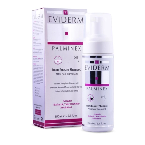 eviderm_boosterfoam_shampoo شامپو فوم تقویت کننده پس از کاشت اویدرم