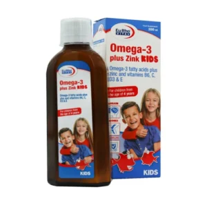 شربت امگا3 پلاس زینک کیدز یوروویتال 200 میلی گرم