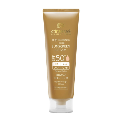 cinere_sunscreen_spf50_natural_beige کرم ضد آفتاب رنگی سینره بژ طبیعی spf50 حجم 50 میلی لیتر