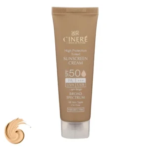 کرم ضد آفتاب بژ روشن سینره spf50 ظرفیت 50 میلی لیتر