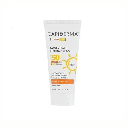 capidermaـsunyـcapـsunscreenـhydraـcreamـforـnormalـtoـdryـskinـspf50 کرم ضد آفتاب پوست خشک SPF50 سانی کپ کپیدرما